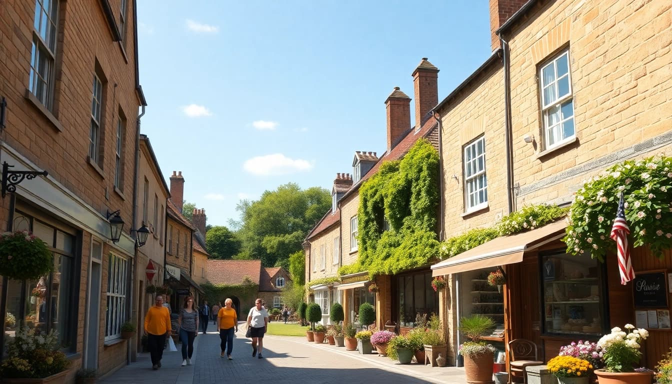 Discovering vibrant street life in Claygate, showcasing charming shops and inviting ambiance.