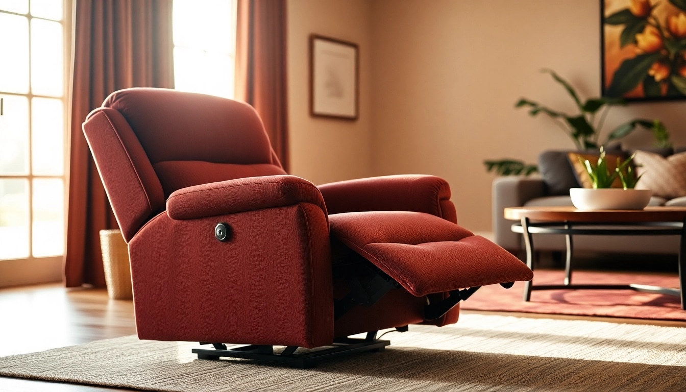 Experience comfort with a lift recliner with heat and massage in a cozy living room.