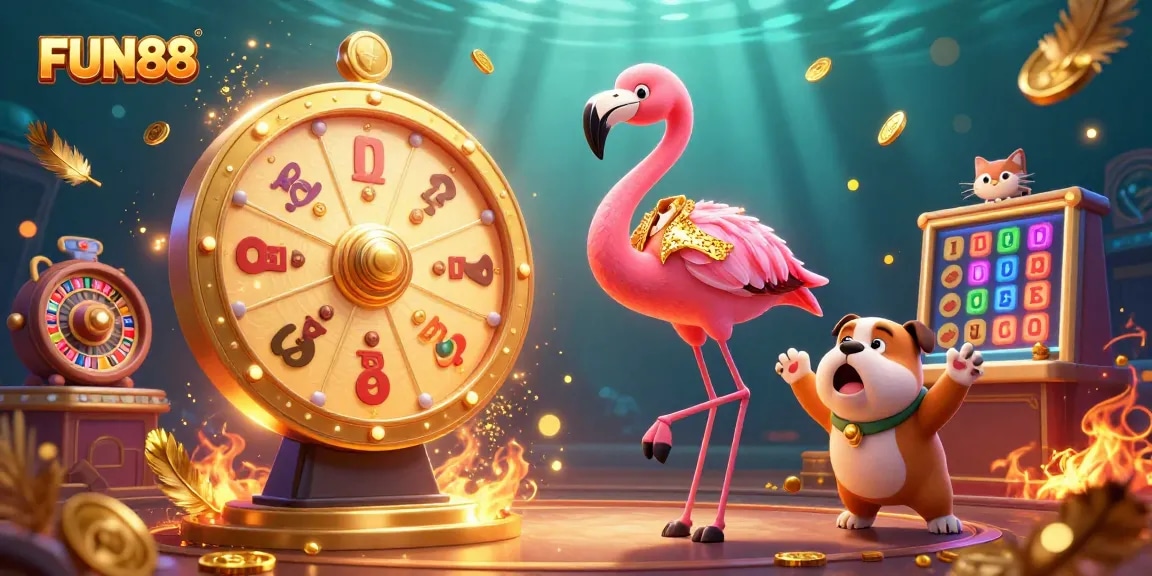 Experience thrilling gameplay at FUN88 with an exciting casino scene featuring vibrant characters and immersive elements.