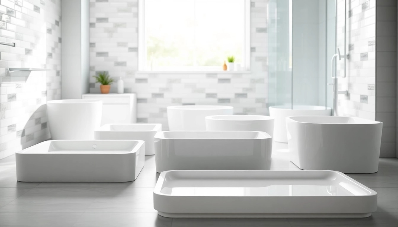 Showcase of elegant shower bases with modern designs and luxurious features.