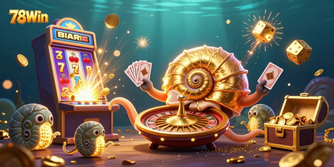 Experience the thrill of 78Win with a vibrant 3D casino scene enhancing your gaming adventure.
