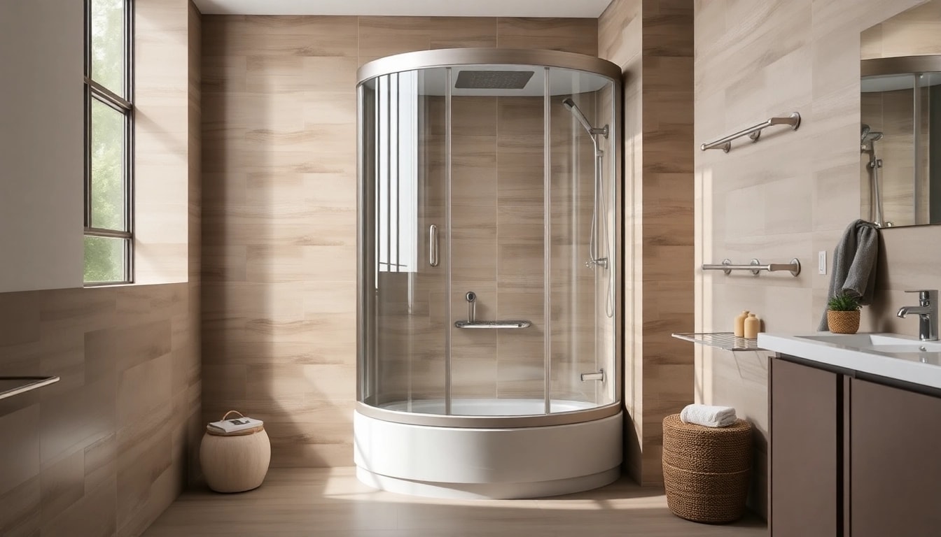 Erleben Sie die Eleganz der sonni Duschkabine in einem modernen Badezimmer-Design.