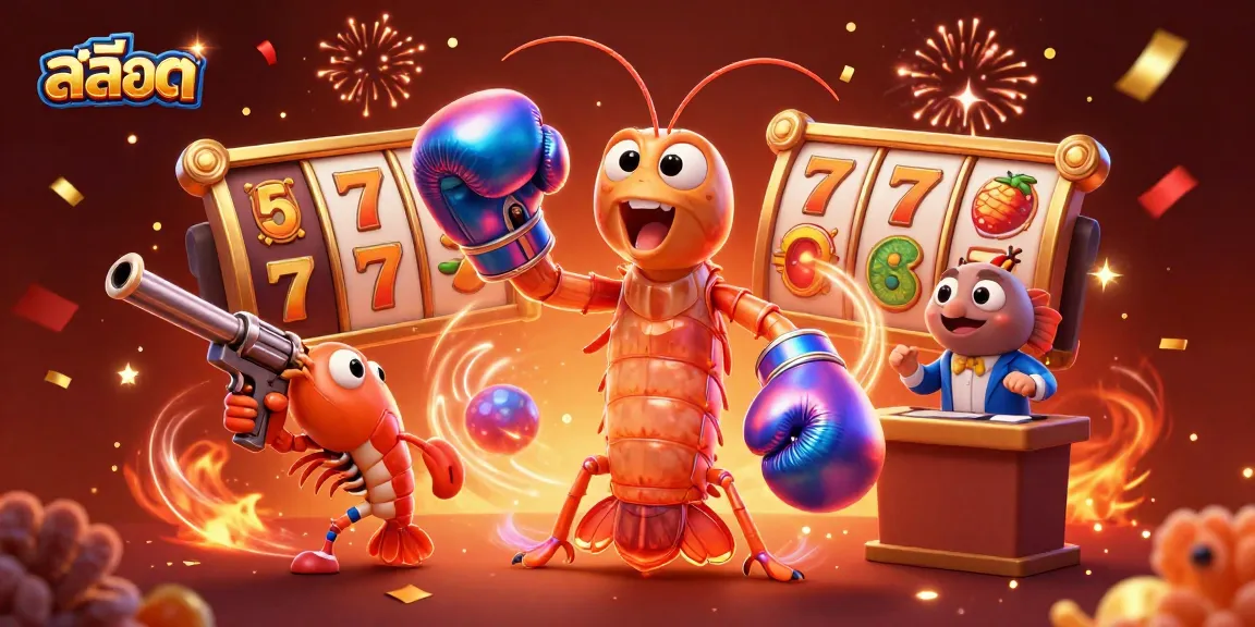 Spin สล็อต with our dynamic characters under a vibrant celebration display of lucky symbols.