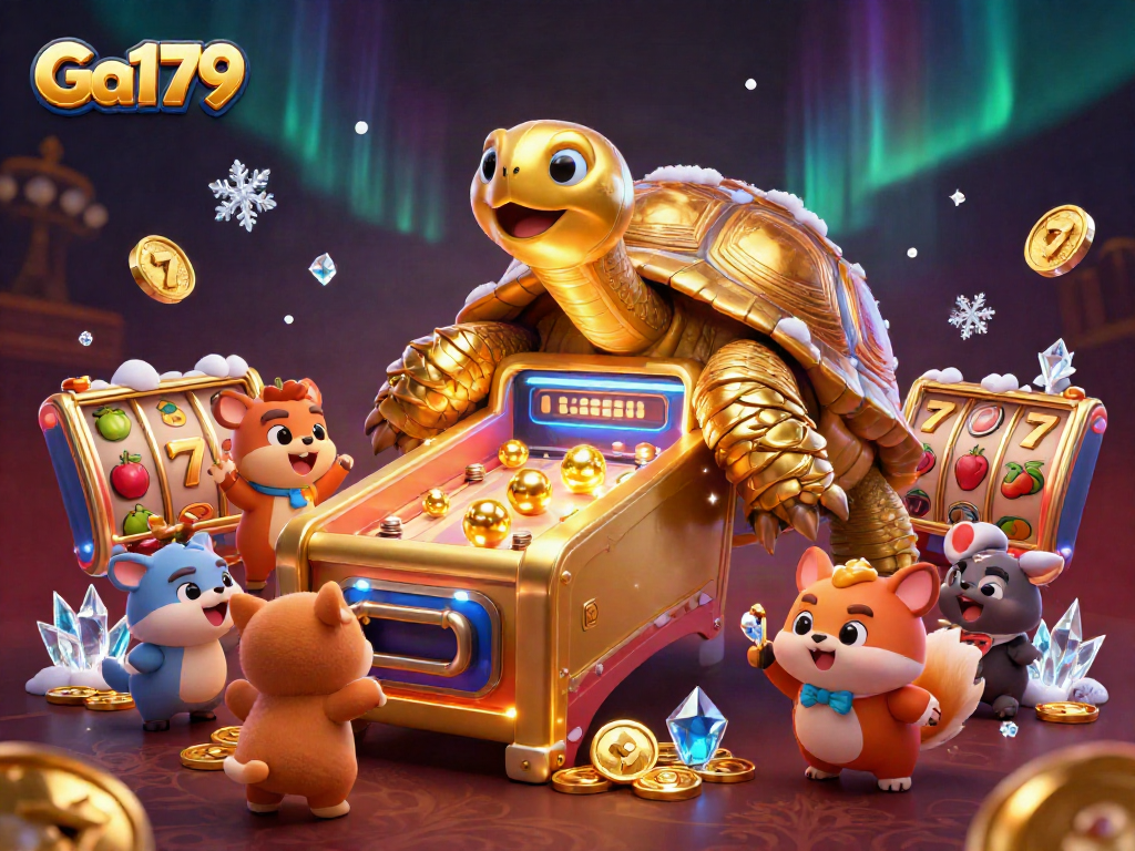 Experience the excitement of Ga179 with engaging slots and vibrant gaming action in this dynamic 3D scene.