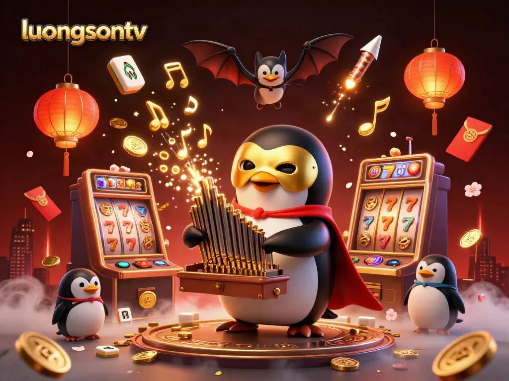 Experience the excitement of live betting with luongsontv featuring animated casino elements and vibrant illustrations.