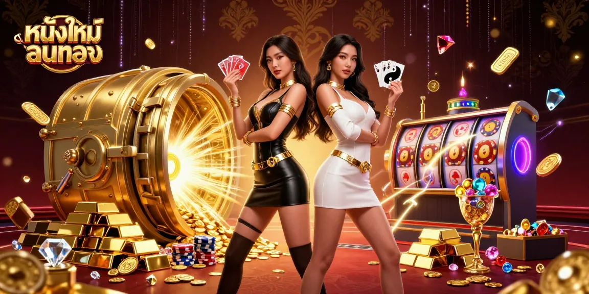 Experience thrilling fun of หนังใหม่ชนโรง with stunning visuals of twin women and rich casino elements.