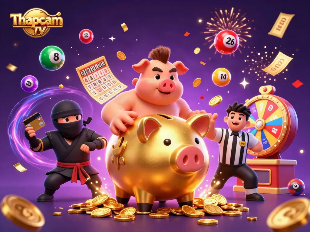 Engage in thrilling casino action with Thapcam TV, showcasing explosive moments and vibrant gaming elements.