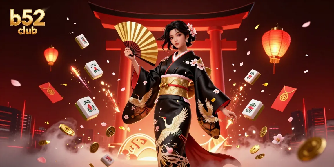 Experience thrilling gameplay at b52 club with enchanting visuals of mahjong and traditional motifs.