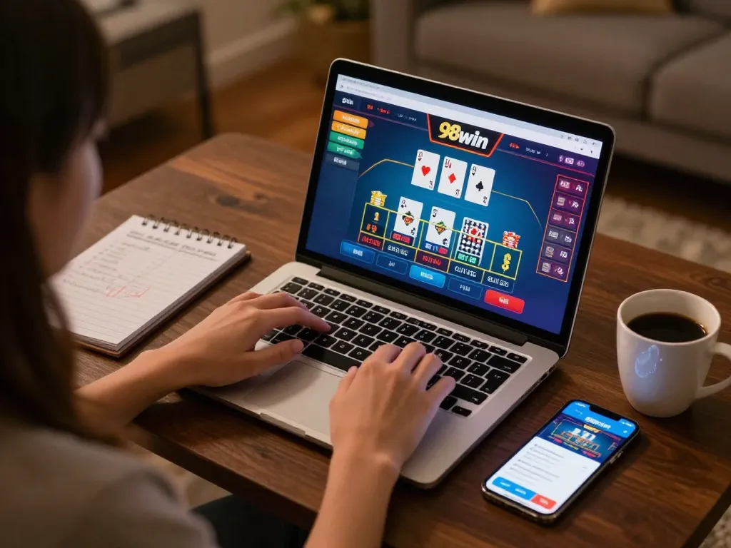 Experience thrilling gameplay at 98win's online casino with strategic betting decisions.