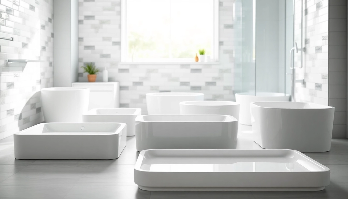 Showcase of elegant shower bases with modern designs and luxurious features.