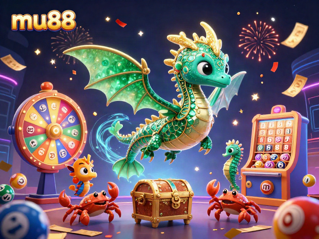 Engage with mu88's exciting lottery experience featuring vibrant characters and dynamic game elements.