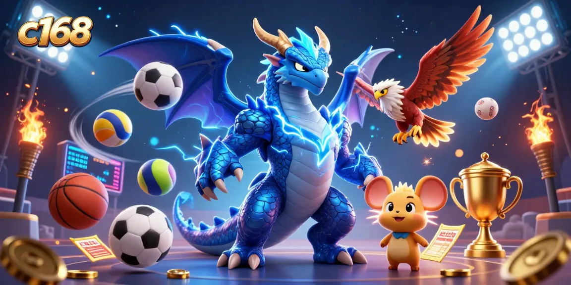Experience thrilling gameplay with c168, showcasing vibrant characters and dynamic sports betting elements.