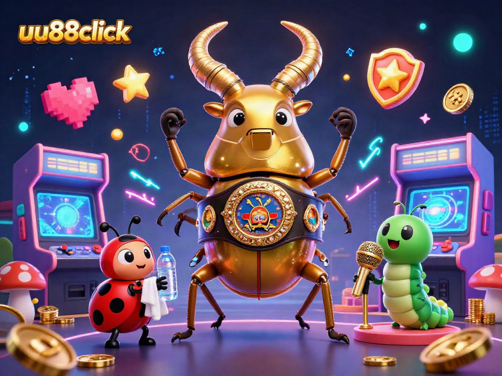 Engage in thrilling games at uu88click with a dynamic casino-themed illustration.