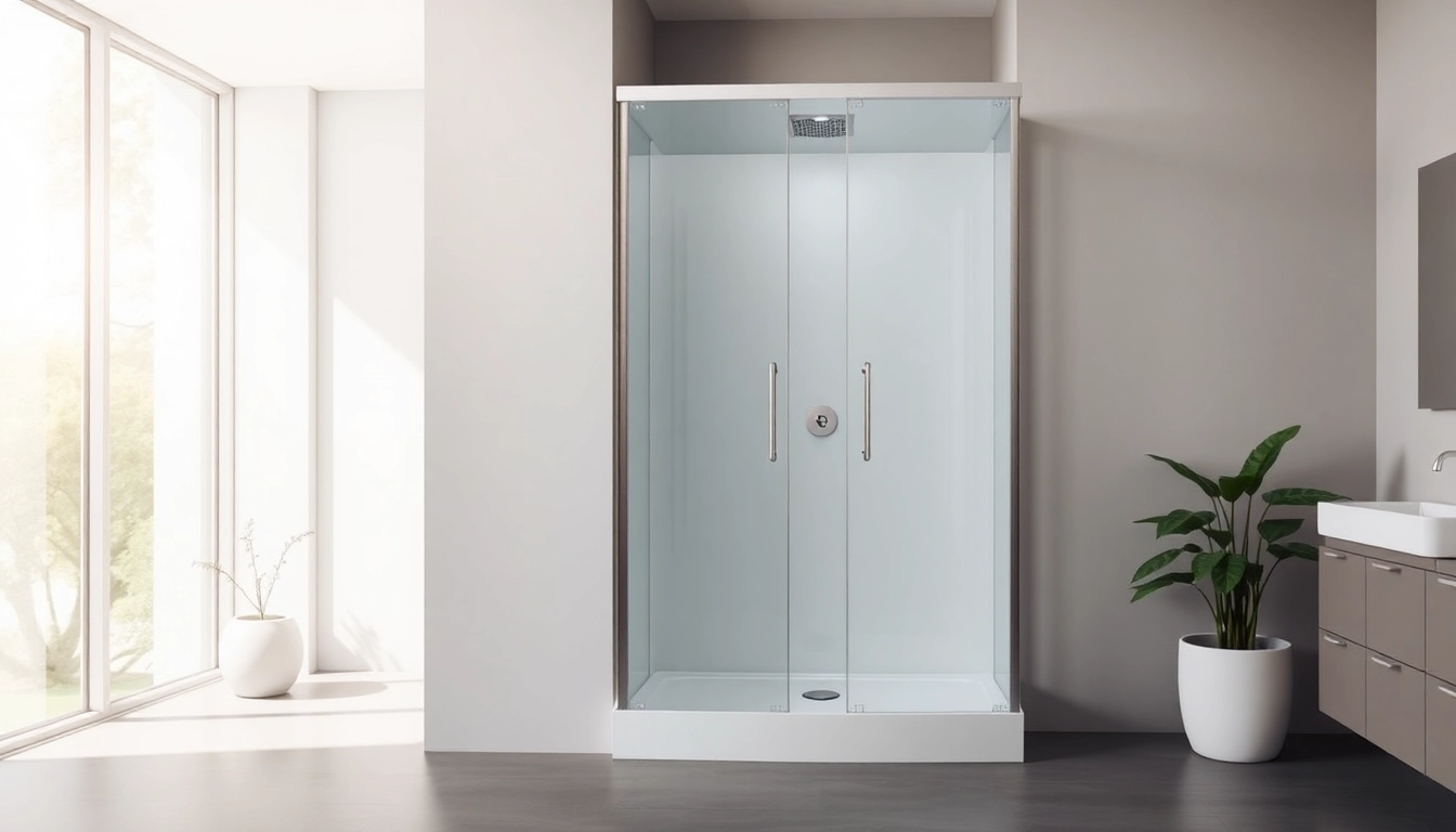 Die sonni Duschkabine 90x90 in einer modernen Badezimmerumgebung bietet elegantes Design und Nutzungsfunktionen.