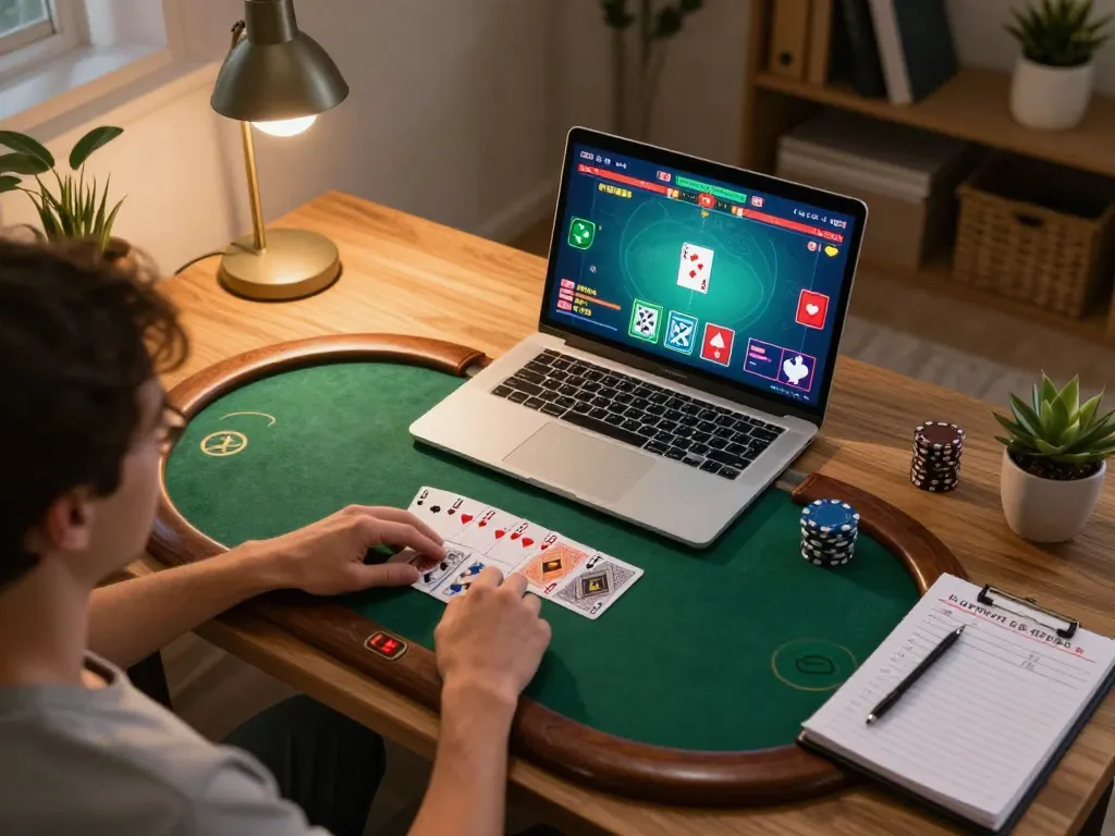 Play online poker at 789win with strategic betting techniques in a cozy home environment.