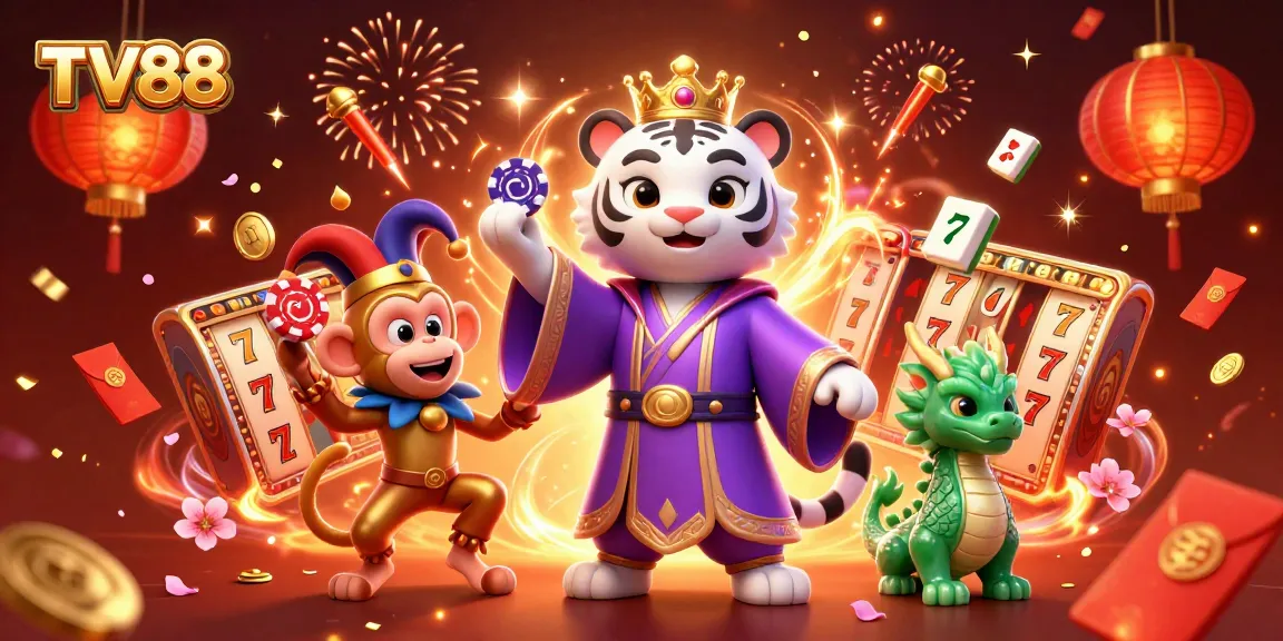 Engage in thrilling gameplay at TV88 with lively characters and rich gambling elements.