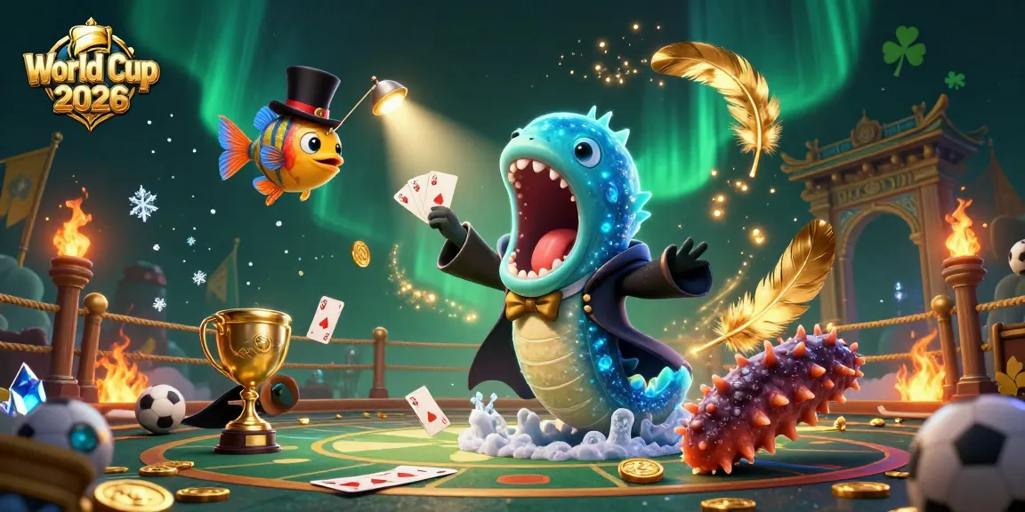 Experience the excitement of betting on the World Cup 2026 with a vibrant 3D illustration featuring dynamic characters and game elements.