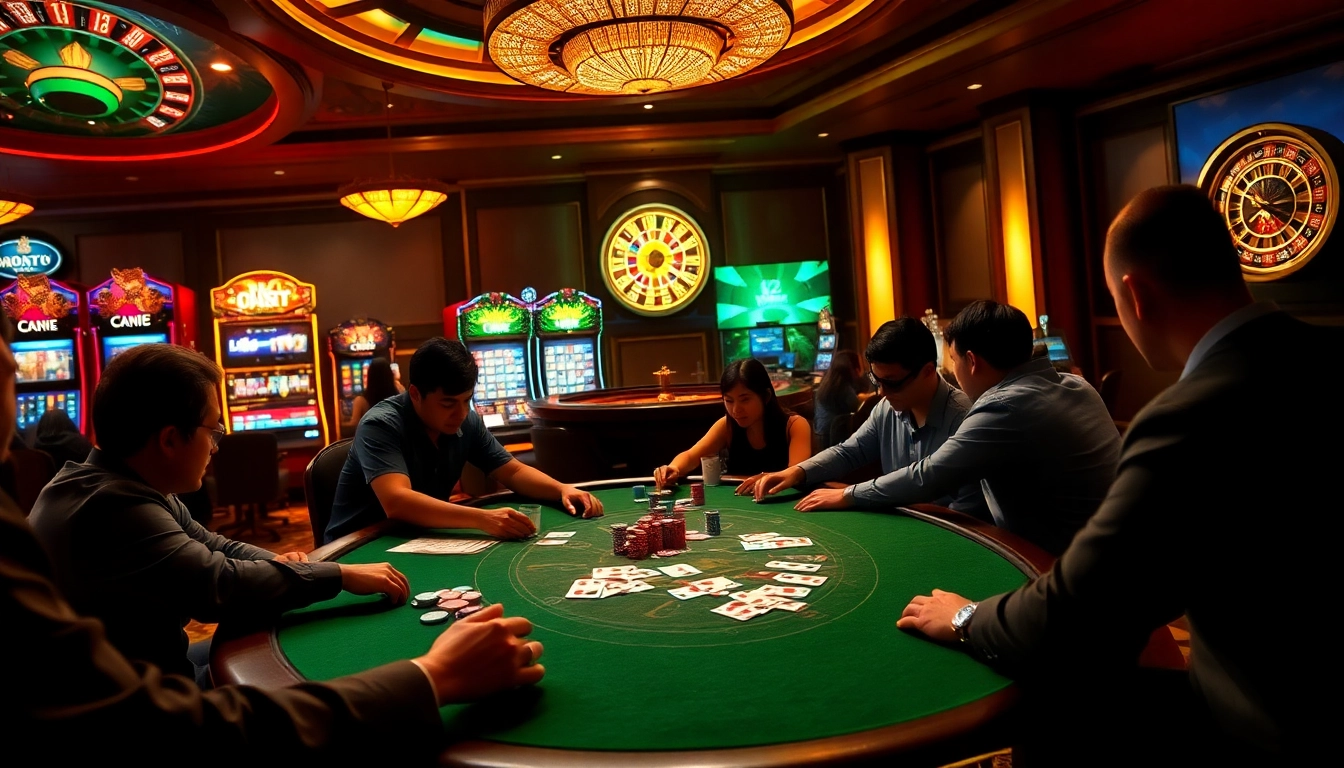 Experience high-stakes excitement at nhà cái s666 with vibrant casino tables and thrilling gameplay.