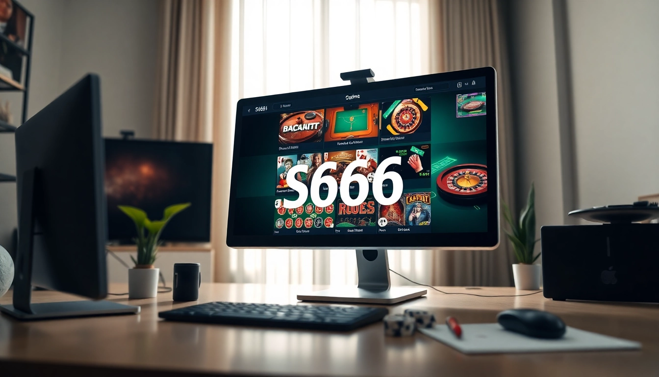 S666.nyc online gambling platform showcasing various casino games with a modern setup.