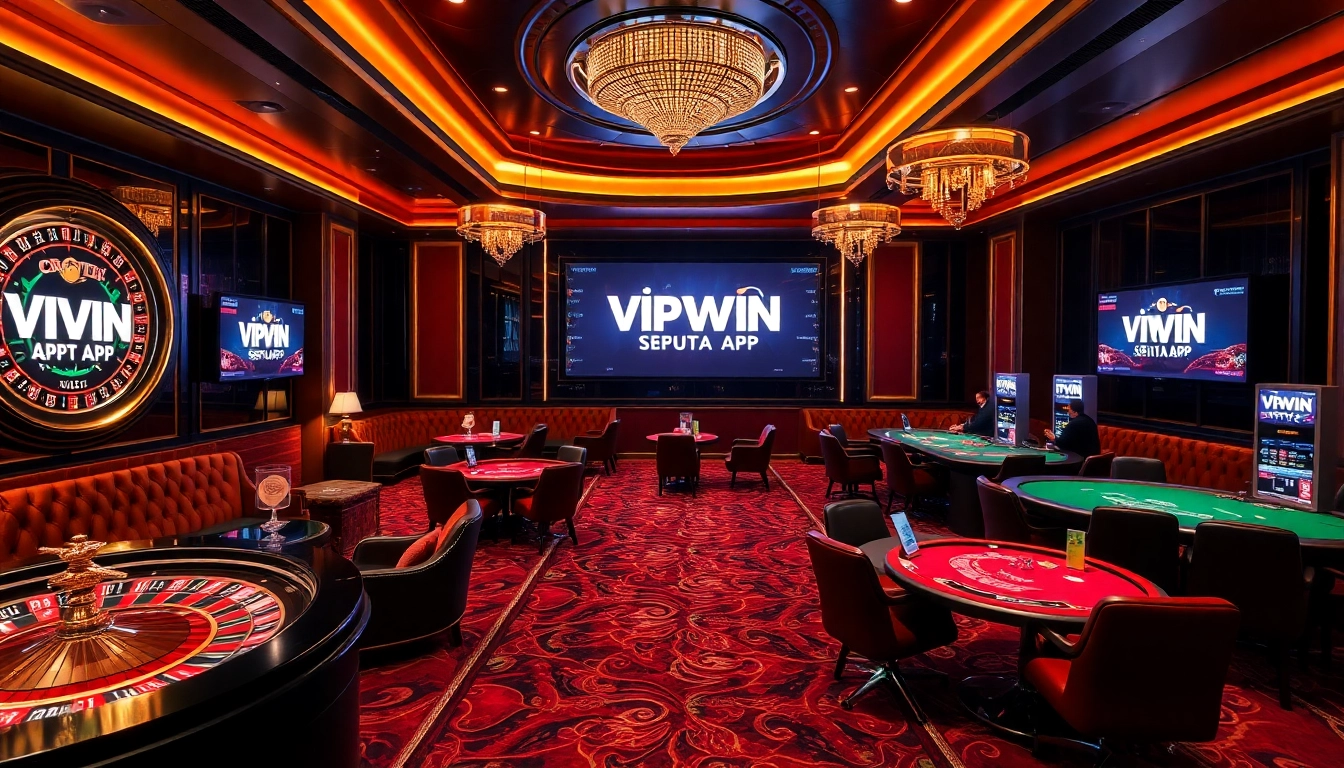 Experience the excitement of the VIPWIN APP in a luxurious casino setting.