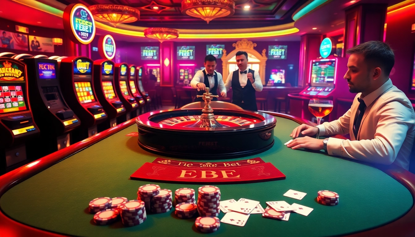 Play cards and poker chips at FEBET casino, reflecting the thrill of winning big.