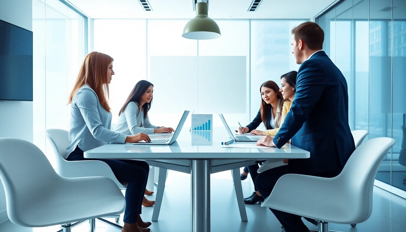 Register LLC in the US with professionals collaborating in a modern office