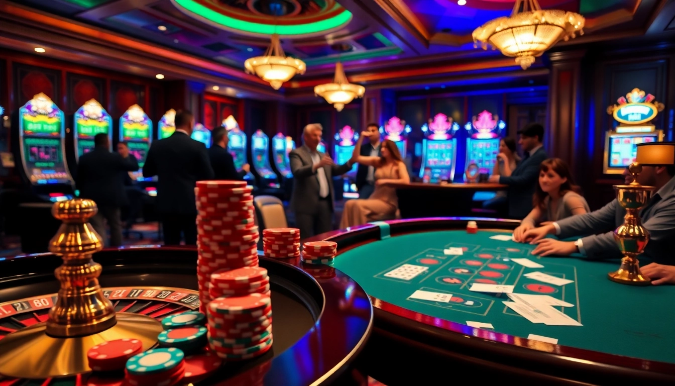 Spin and win at https://may88.click/ with vibrant casino games, excited players, and aces high.