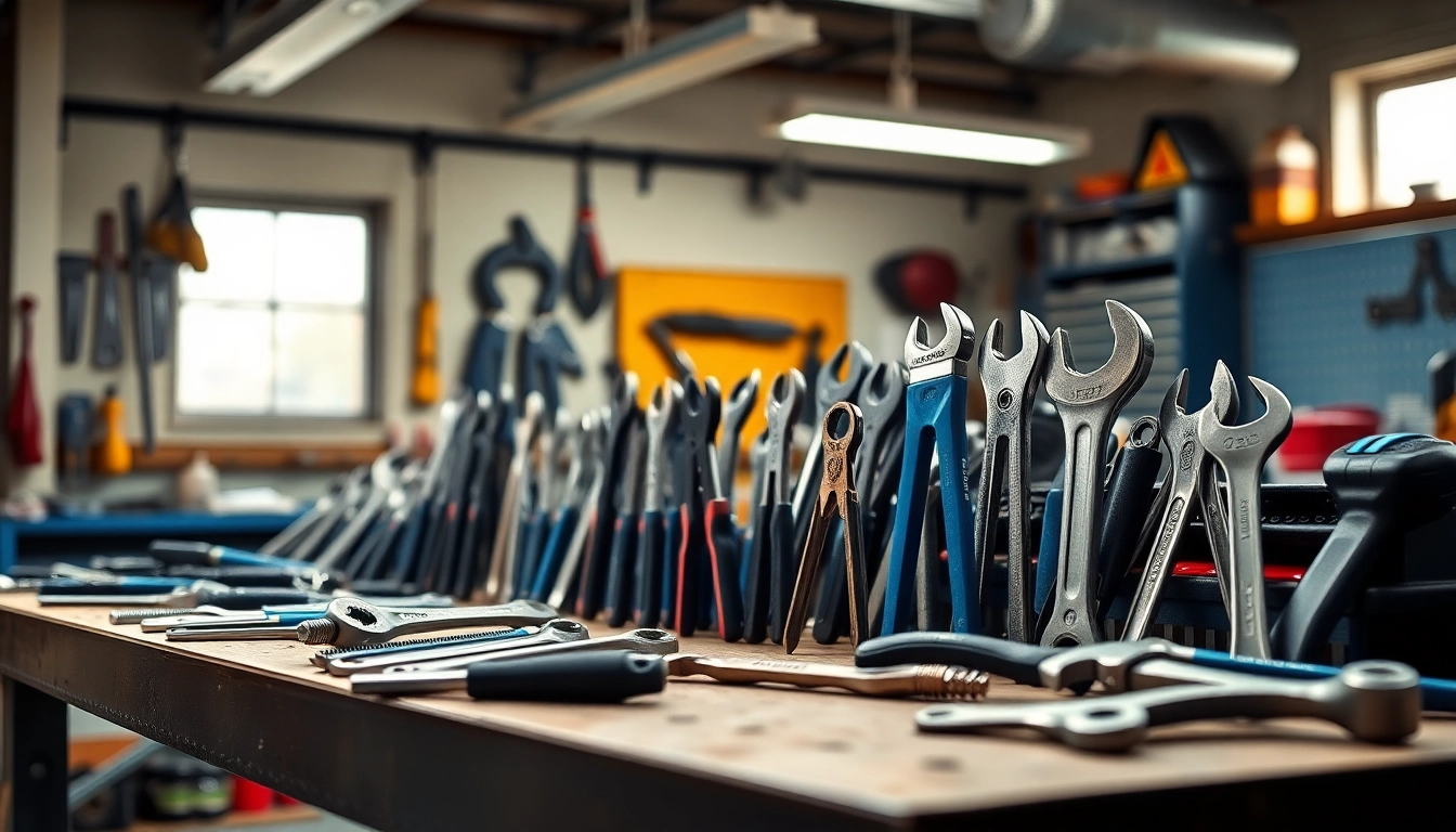 Discover KS Tools showcased on a well-organized workbench, highlighting quality and craftsmanship for professionals and DIY enthusiasts.