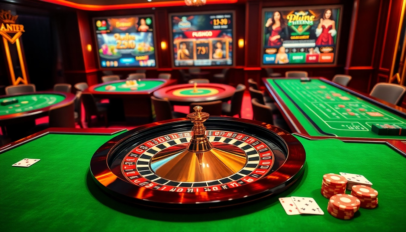 Experience high-stakes excitement with the vibrant gaming scene showcasing vz99g.jpn.com’s roulette and poker action.