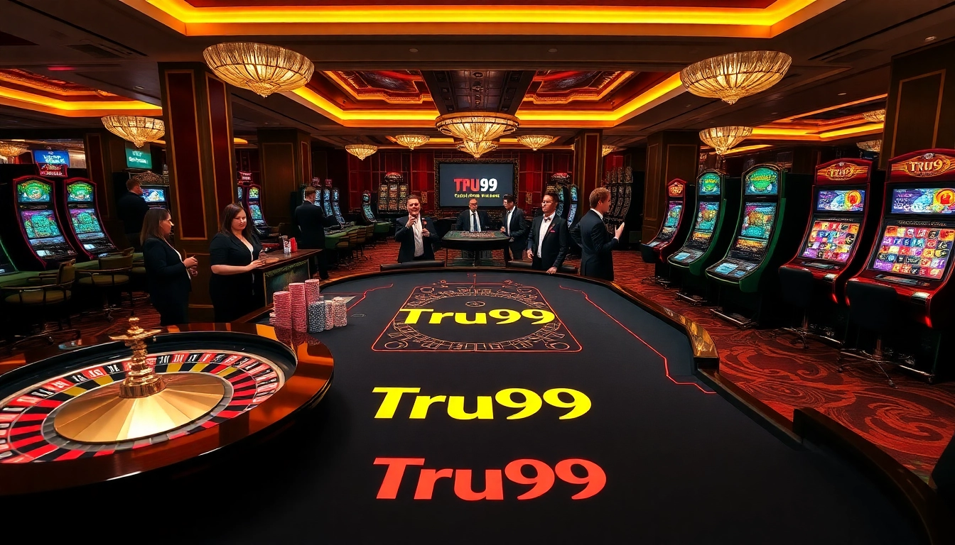 สัมผัสความตื่นเต้นที่โต๊ะคาสิโนหรูของ Tru99 พร้อมดีลเลอร์มืออาชีพและชิปหลากสี